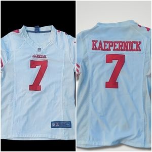 Women's Nike San Francisco 49ers:Colin Kaepernick #7 Elite White NFL Jersey